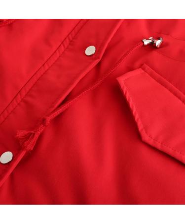 Hanxiulin Women s Plush Fleece Jacket | Warm Windproof Winter Coat | Cuddly Thick Hoodie | XXL Red - Buy Online on GoSupps.com