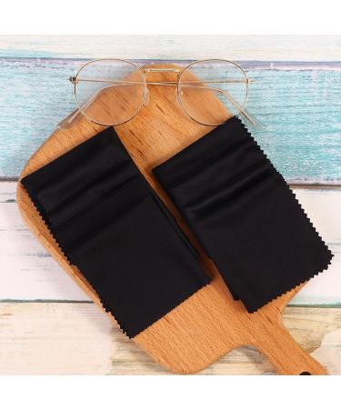 30 Pcs Microfiber Cleaning Cloths - Soft Eyeglass & Screen Wipes for Phones & Computers - Black Square Lens Cleaner - Buy Online on GoSupps.com