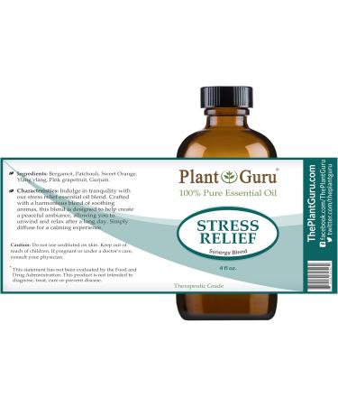 Stress Relief Blend Essential Oil 4 oz - 100% Pure Undiluted Therapeutic Grade | Shop Internationally - Buy Online on GoSupps.com