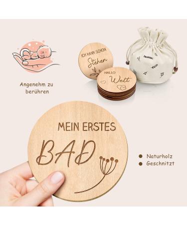 Paperkiddo Baby Milestone Cards - 30 Wooden Designs for Expectant Parents | Perfect Gift for Baby Showers - Buy Online on GoSupps.com
