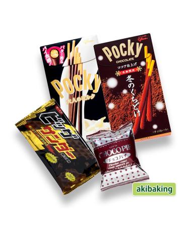 Buy Japanese Dagashi Snack Box | Air Chocolate Pocky & Akiba King Sticker | International Shipping - Buy Online on GoSupps.com