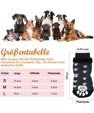 Ranypet 3 Pairs Indoor Anti-Slip Dog Socks | Soft Adjustable Paw Protection for Seniors | Traction Control for Hardwood Floors | Cute Pf tchen Pattern - Buy Online on GoSupps.com