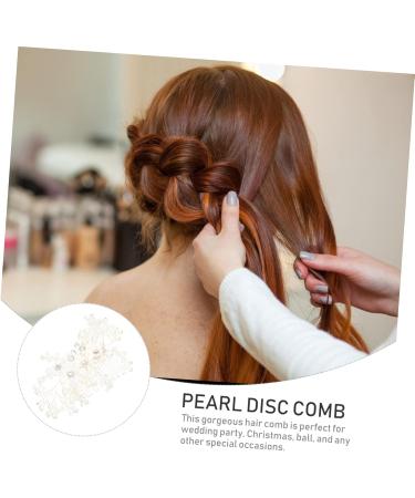 DOITOOL Flower Rhinestone Hair Comb Pearl Hair Accessories Jeweled Hair Clips Bridal Headpieces for Wedding Hand Cream Pump Dispenser Tiara Bride The Flowers Rhinestones White Zinc Alloy - Buy Online on GoSupps.com