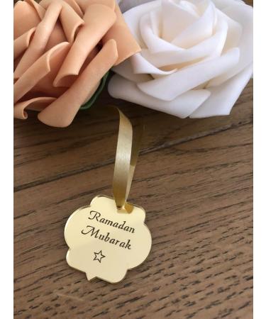 6 Ramadan Mubarak Gift Tags Gold Acrylic Ramadan Gift Tags Ramadan Gift Charms Ramadan Gift Wrapping Ramadan Cupcake Decorations UK. - Buy Online on GoSupps.com