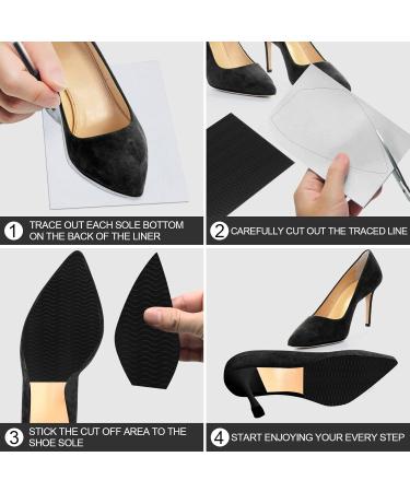 Shoe Sole Protector for High Heels & Leather Shoes - 6 Pack Black Protection Pad (3.9" x 5.9") | Women's & Men's Shoe Care - Buy Online on GoSupps.com