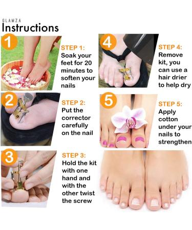 GLAMZA Ingrown Toenail Corrector Clamp - Safe & Effective Treatment Tool - Buy Online on GoSupps.com