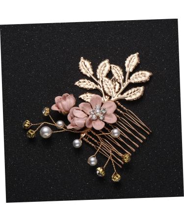 Ipetboom Pearl Hair Comb Wedding Crystal Hair Comb Flower Hair Accessories Veil Hair Comb Wedding Hair Comb Hair Side Comb Rhinestone Headpiece Crystal Headpiece Bride The Flowers Hairpin - Buy Online on GoSupps.com