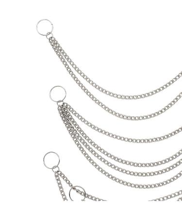 3PCS Silver Hair Jewelry Chain Rings for Women - Ponytail & Braid Cuff Accessories - Buy Online on GoSupps.com