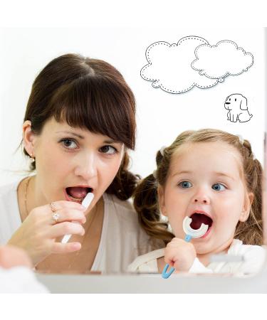 6 Pcs Soft Silicone Kids U-Shaped Toothbrushes for Children 2-12 Years Old - Whole Mouth Teeth Cleaning Toothbrushes in Heart & Straight Handle Styles - Buy Online on GoSupps.com