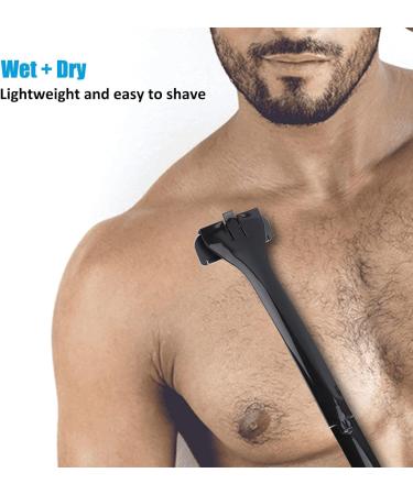 Back Razor for Men | Removable & Foldable Body Hair Remover | 45.5cm Effective Dry/Wet Shaving Tool - Buy Online on GoSupps.com