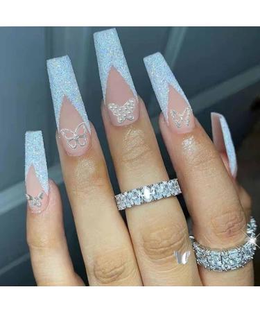 Qililandiy 52 Pieces Butterfly Nail Charms 3D Crystal Rhinestone Nail Charms Mini Cute Nail Art Decorations for Nail Art Decorations Accessories - Buy Online on GoSupps.com