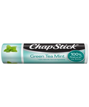 ChapStick Green Tea Mint 100 Percent Natural Ingredients Lip Butter Moisturizing Lip Balm - 0.15 Oz Green Tea Mint 1 Count (Pack of 1)