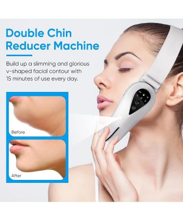 Electric Double Chin Reducer Machine | 4 Modes for Face Lift & Firming | Eliminate Saggy Skin and Double Chin - White - Buy Online on GoSupps.com