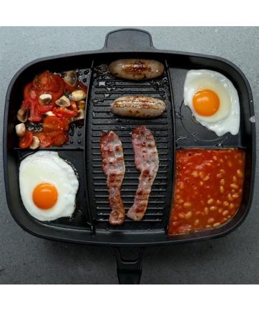 Soup Pot 5 in 1 Divided Stainless Steel Grill Frying Pan Multi-Purpose Kitchen Utensils Pots for Kitchen Plate - Buy Online on GoSupps.com