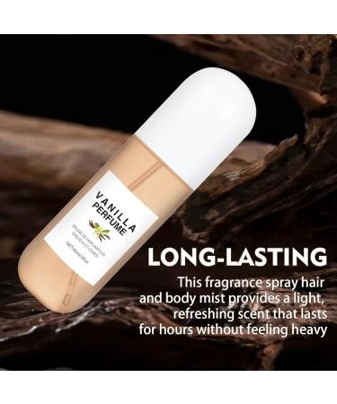 Vanilla Hair & Body Mist Long-Lasting Fragrance Spray Vanilla Hair and Body Perfume Spray Gift for Valentine's Day Party Anniversary 2 Pack - Buy Online on GoSupps.com