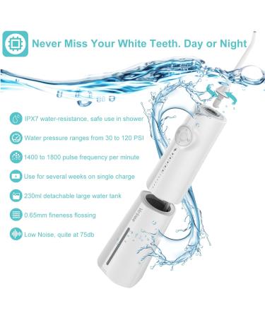 Voinee Care Wireless Oral Irrigator - Professional Munddusche with 5 Cleaning Modes 6 Pressure Levels & 5 Nozzles | IPX7 Waterproof Tooth Cleaner - Shop Now! - Buy Online on GoSupps.com