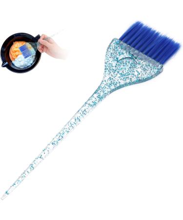 Glitter Handle Hair Dye Brush Hair Coloring Tool with Long Handle Material Pearly Lustre Handle for Beauty Salon and Hair Salon (Blue) - Buy Online on GoSupps.com