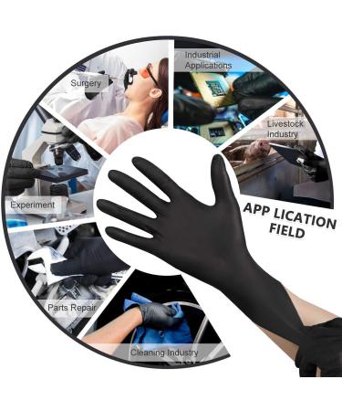 Kexle Nitrile Disposable Gloves Pack of 100 Latex Free Safety Working Gloves for Food Handle or Industrial Use Large (Pack of 100) - Buy Online on GoSupps.com