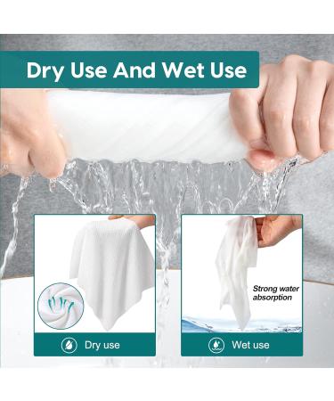 HiyaLife 180 Large Dry Wipes - Biodegradable & Chemical-Free Disposable Face Towel for Sensitive Skin - Wet/Dry Use - Makeup Removal - Soft & Thick - Buy Online on GoSupps.com