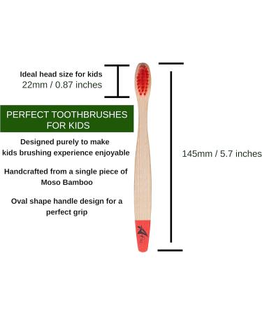 Bamboo Toothbrushes for Children - Eco-Friendly 5 Pack in Rainbow Colors | Soft BPA-Free Bristles | Biodegradable Natural Wood Toothbrushes - Buy Online on GoSupps.com