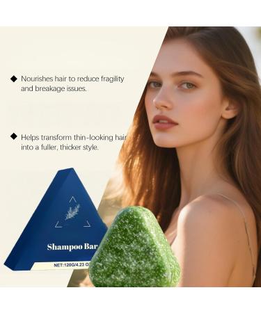 BRVLY Triangle Shampoo Bar herbal hair strengthening soap with volumizing and oil control solid shampoo bar for women and men hair thinning nutrient older women and gray 3 - Buy Online on GoSupps.com