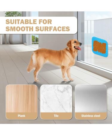 Licky Mat for Dogs with Silicone Spatula - Blue 15x15 cm - 1pc - Buy Online on GoSupps.com