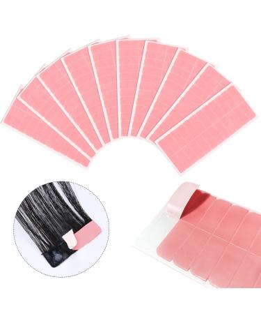 Kalolary 120Pcs Double Sided Hair Tape - Hair Extension Tape Tabs Replacement Tape for Hair Extensions Lace Wig Hairpiece Toupee Hair Weft (Pink)