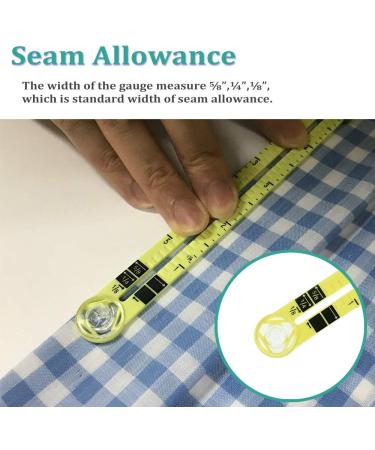 BigTeddy 5-in-1 Handy Sliding Sewing Gauge for Quilting - T-Gauge, Hem Gauge, Seam Allowance, Buttonhole Spacer, Circle Compass - Buy Online on GoSupps.com