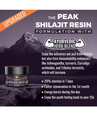 Ajoblanco 600mg Shilajit Pure Himalayan Organic Resin - High Potency Ayurvedic Blend for Energy, Strength & Immunity - 30g/1oz - Buy Online on GoSupps.com