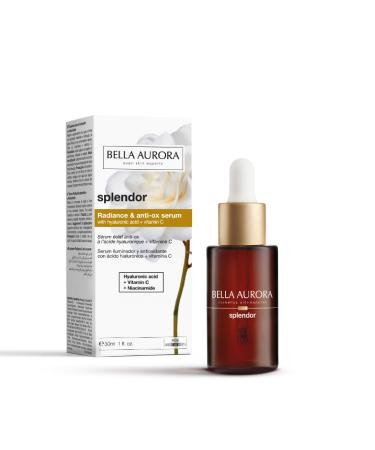 Bella Aurora Labs Bella Aurora Splendor Vitamin C + Hyaluronic Acid + Niacinamide Radiance and Antioxidant Serum AntiAging Serum in Ampoules AntiImperfections AntiWrinkles 30ml dropper