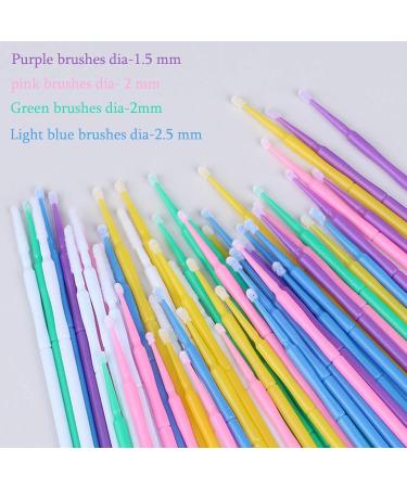 Jeffouoo 500 Micro-Applicator Brushes for Eyelash Extensions & Makeup | Ultra-Fine Eyelash Brushes in Dark Blue Perfect for Mascara & Cleaning - Buy Online on GoSupps.com