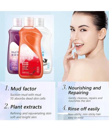 Rubbing Mud Gel 350ml Mud Rubbing Skin Cleansing Gel Exfoliating Body Scrub Removing Dead Skin and Body Wash of Dirt - Buy Online on GoSupps.com