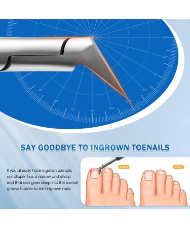 BEZOX Toenail Clippers for Ingrown Nails | Ergonomic Podiatrist Nail Clippers for Thick Nails - Black - Buy Online on GoSupps.com
