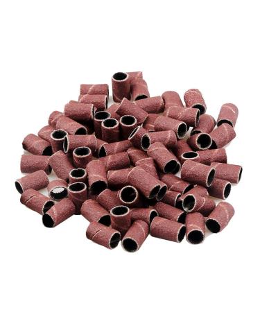 100 Pieces Sanding Bands for Acrylic Nails Manicure Pedicure Electric Drill Grit Sanding Polishing Triming Removing Armors Exfoliating (180#)