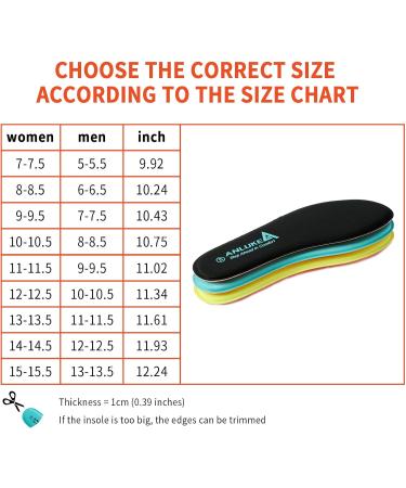 Memory Foam Insoles for Comfortable Work Boots Running & Hiking Shoes - Men & Women Replacement Cushions (Black 8-8.5W/6-6.5M - Buy Online on GoSupps.com