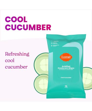 Lume Whole Body Deodorant - 2-Pack Smooth Solid Stick (Unscented) and Acidified Deodorant Wipes (Cool Cucumber) - Aluminum Free Baking Soda Free and Skin Safe - Buy Online on GoSupps.com