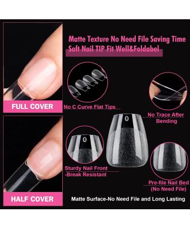 UNA GELLA 216pcs Extra Short Coffin Nails - Pre-shaped Press on Tips for Full Cover Acrylic & Gel - 12 Sizes for DIY Nail Extensions - Salon Quality Short Fake Nails - Buy Online on GoSupps.com