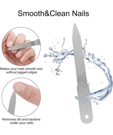 Professional Toe Nail Clippers for Thick Nails - Heavy Duty Toenail Scissors with Nail File & Hook - Sharp Curved Blades - Wide Jaw Opening - Soft Handles in Black & Silver - Buy Online on GoSupps.com
