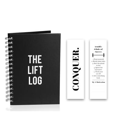 The Lift Log Workout Journal with Bookmark  6 month Daily Fitness Journal, Track Lifts, Cardio, Goals, Body Weight and More  Fitness Planner Workout Log Book with Metal Spiral Bound Hardcover