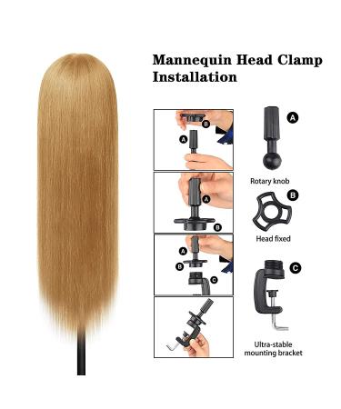 LNASI 24-26 Human Hair Mannequin Head for Cosmetology Training - Strawberry Blonde - Buy Online on GoSupps.com