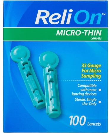 Luall Sticker + ReliOn Micro-Thin Lancets 33-Gauge 100 Count - Diabetes Testing Lancets - Buy Online on GoSupps.com
