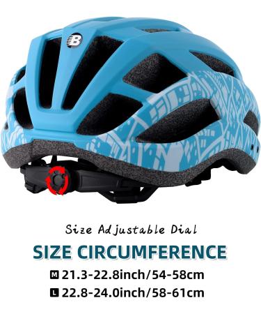 Matte Blue Adult Youth Bike Helmet | Lightweight & Adjustable for Women, Men, Teenagers, Kids | Detachable Visors | Road & Mountain Bicycle Helmet - M (54-58 cm) - Buy Online on GoSupps.com