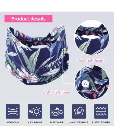 AKDSteel 4pcs Boho Headbands with Button - Nurse Mask Hair Band Set - Fashion Sports Headwear for Women - Ear Saver Workout Headwrap - Buy Online on GoSupps.com
