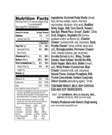 Betty Crocker Hamburger Helper Cheesy Italian Shells 6.1 oz - Delicious Pasta Meal Mix - Buy Online on GoSupps.com
