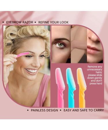 Soft N Style Ladies Eyebrow Grooming Razors - Set of 3 Multicolor Shavers for Perfect Eyebrows | International Shipping - Buy Online on GoSupps.com