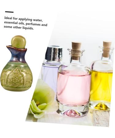 PRETYZOOM Japanese Decor 1 Set Aromatherapy Bottle Olive Oil Pot Dispenser Leg Mounting Plates Angled Diffuser Dispenser Bottle Retro Decor Cruets Dispenser Perfume Ceramics Liquid Bottle 9.5X5.5cm Green - Buy Online on GoSupps.com