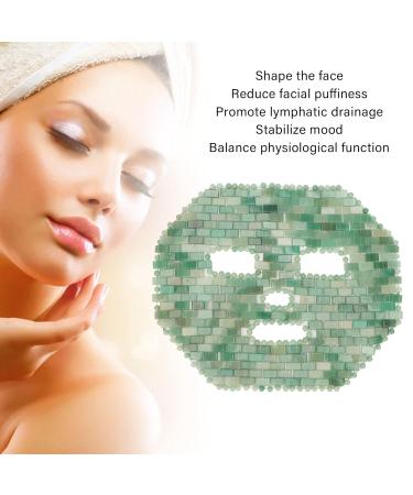 Jadestone Face Eye Mask - Spa Quality Facial Cover & Massage for Dark Circles - Fuchsite Quartzite - Buy Online on GoSupps.com