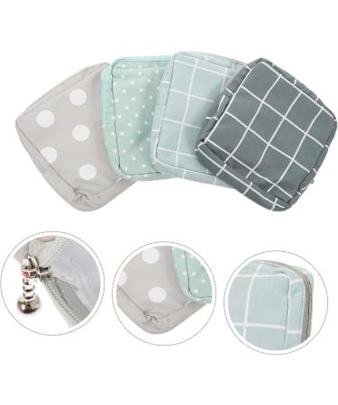 Adocarn Reusable Menstruation Pads Wallet - 4 Eco-Friendly Cotton Holders for Outdoor Trips - Delightful Green & Mint Care - Buy Online on GoSupps.com