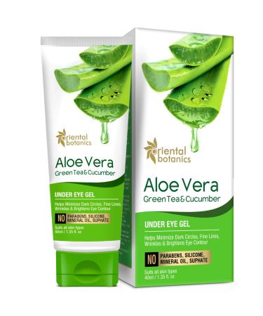 Oriental Botanics Aloe Vera  Green Tea & Cucumber Under Eye Gel  40ml - With Vitamin B3  B5
