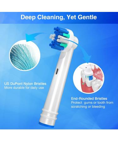 Redtron 16 Oral-B Replacement Brush Heads - Compatible with Precision Clean 3D Whitening & Sensitive Clean - Deep Cleaning for Optimal Oral Care - Buy Online on GoSupps.com